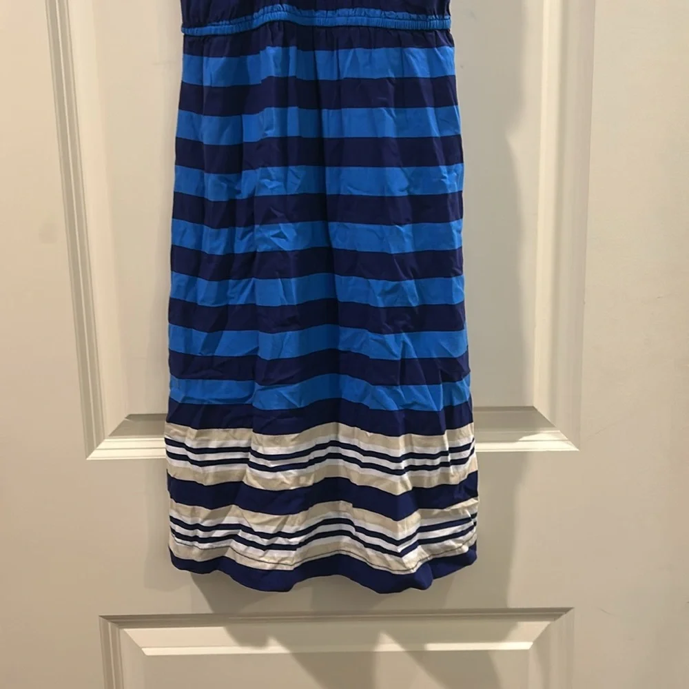NWOT Old Navy Striped Racerback Tank Shirt Dress elastic waist Rayon size XS